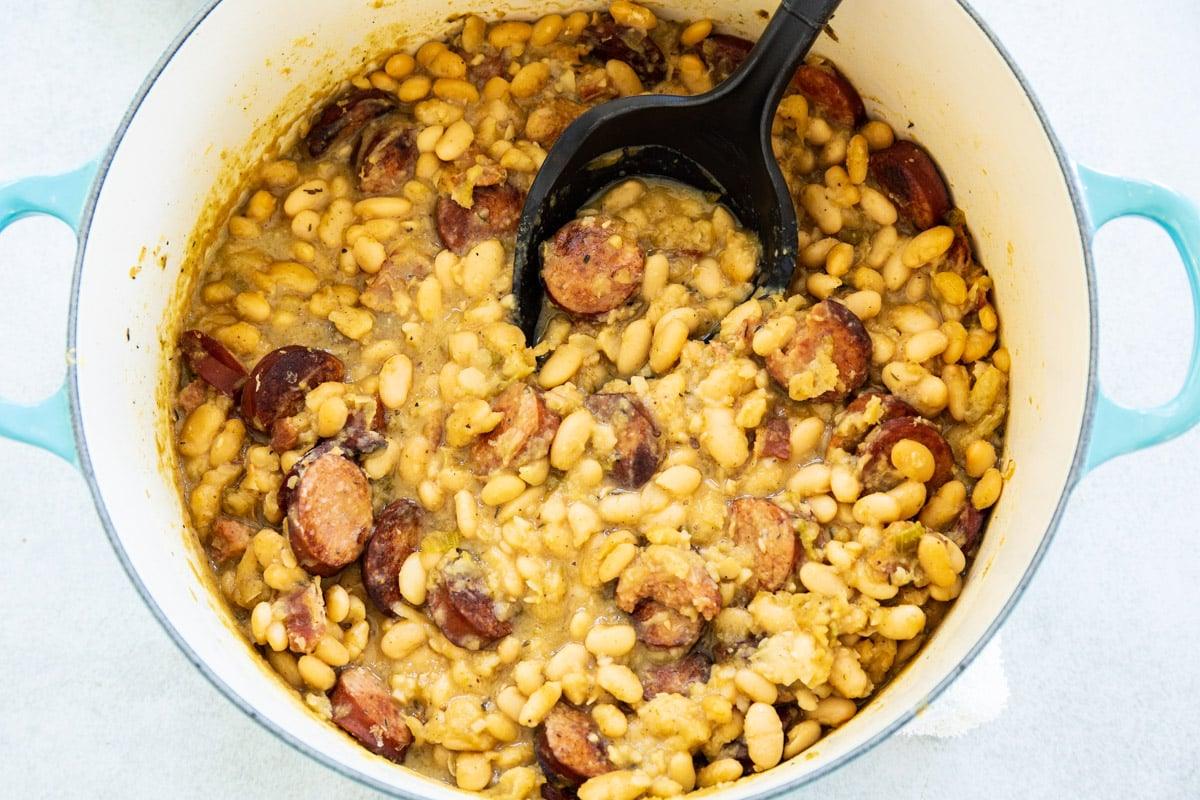 White Beans with Andouille Sausage