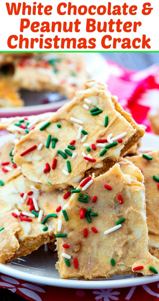 White Chocolate and Peanut Butter Christmas Crack