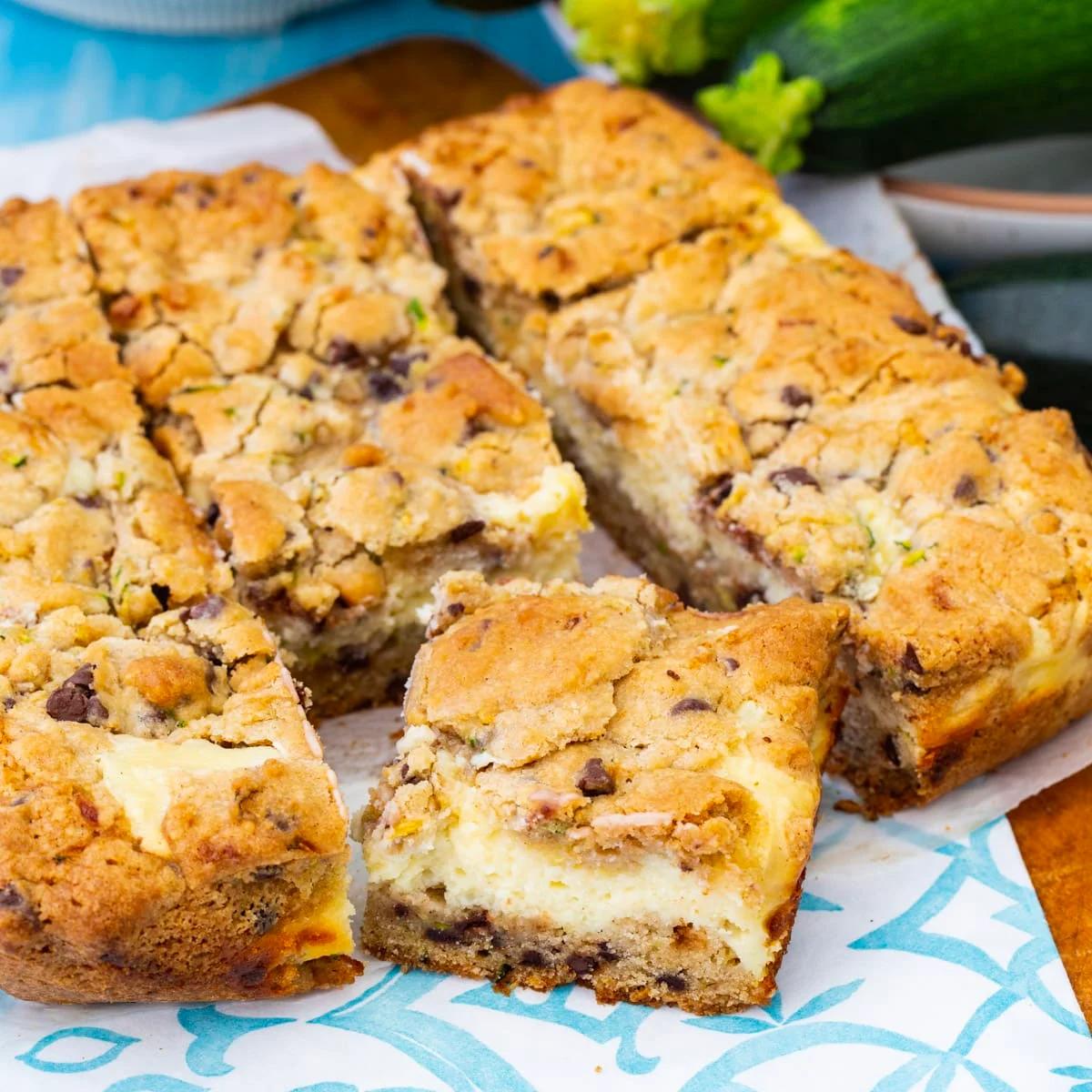 Zucchini Cheesecake Bars