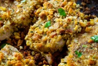 Savory Stuffing Crusted Pork Chops
