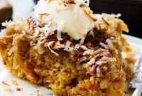 Sweet Potato Skillet Cake with Caramelized Coconut Pecan Icing