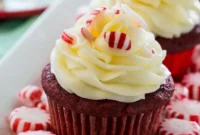 Peppermint Dream Red Velvet Cupcakes