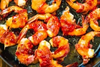 Glazed Bacon-Wrapped Shrimp with a Pepper Jelly Kick