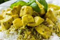 Creamy Slow Cooker Basil Coconut Chicken