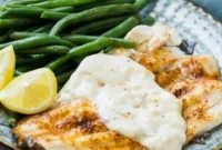 Broiled Flounder with Zesty Lemon Cream