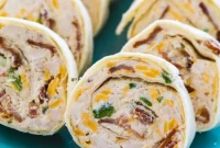 Golden Cheesy Chicken Bacon Swirls