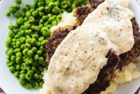 Farmhouse Hamburger Steak with White Gravy