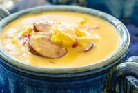 Smoky Sausage Nacho Potato Chowder