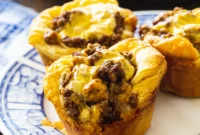 BBQ Ground Beef Biscuit Bake