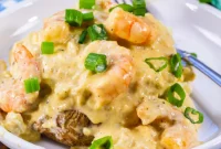 Creamy Cheesy Seafood Twice-Baked Potatoes