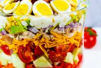 Layered Chicken Bacon Ranch Salad