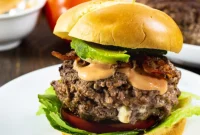 Charred & Crumbled Blue Burger