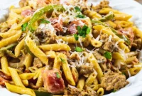 Spicy Creamy Cajun Sausage Pasta