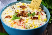 Zesty Cheesy Slow Cooker Corn Dip