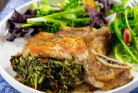Pork Chops Stuffed with Spinach and Bacon