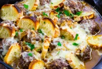 French Onion Meatballs