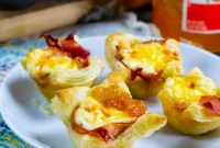 Golden Ham and Brie Pastry Bites