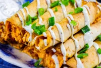 Crispy Cheesy Buffalo Chicken Taquitos