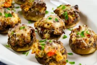 Sausage Stuffed Mushrooms, Air Fried to Perfection