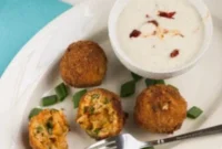 Golden Fried Crawfish Etouffee Fritters