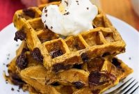 Spiced Pumpkin Chocolate Waffles