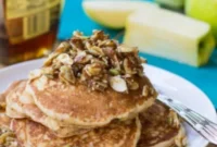 Hearty Apple Wheatcakes with Toasted Nut Crumble