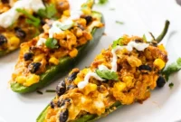 Fiesta Black Bean and Corn Jalapenos