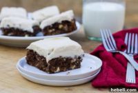 Festive Gingerbread Brownies, Cream Cheese Crowned