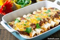 Smoky Ancho Pumpkin Pulled Pork Enchiladas