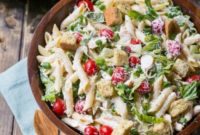 Hearty Chicken Caesar Pasta Salad