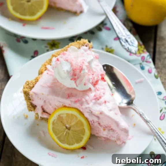 No-Bake Pink Lemonade Icebox Pie: a creamy, refreshing dessert with a graham cracker crust