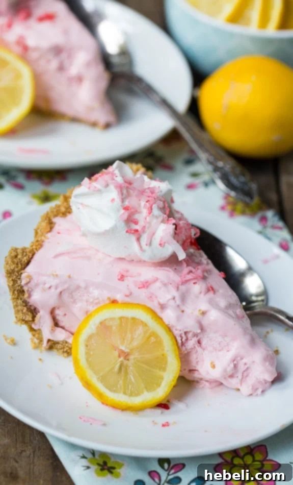 The creamy, vibrant pink lemonade pie filling, ready to be chilled