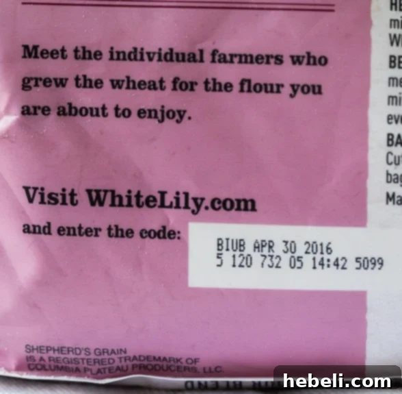 White Lily Flour - Close-up of the new packaging, highlighting the resealable feature.