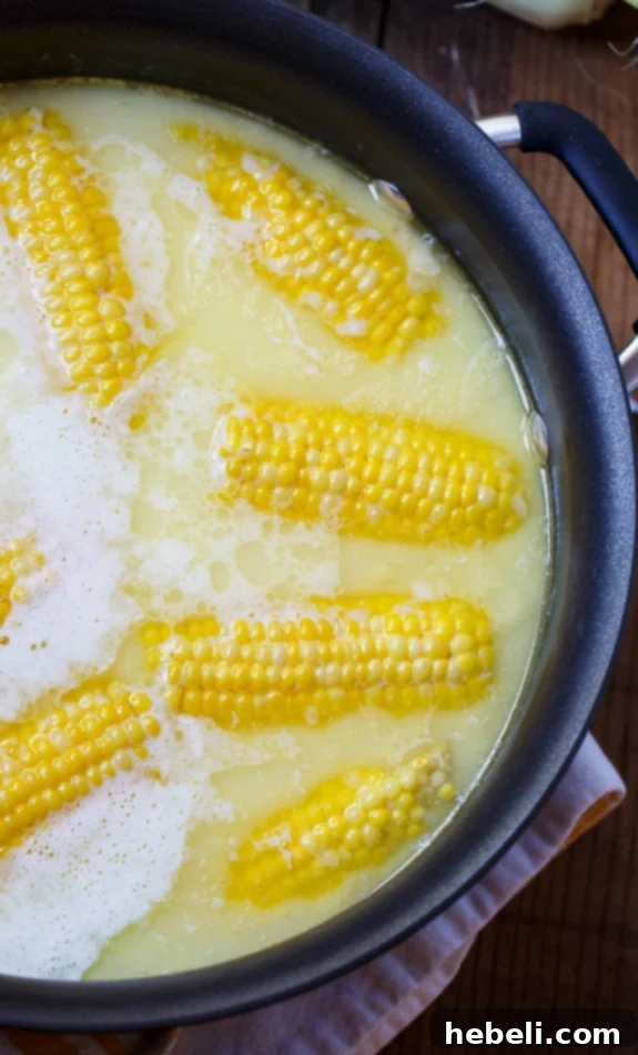 Mastering Corn on the Cob 3 The best way to cook corn on the cob: boiled in a milky, buttery bath for ultimate flavor.