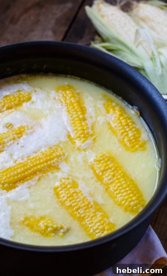 Mastering Corn on the Cob 4 Perfectly cooked corn on the cob, enriched with butter and milk