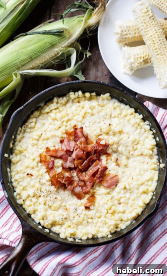 A serving of Country-Fried Skillet Corn in a bowl.
