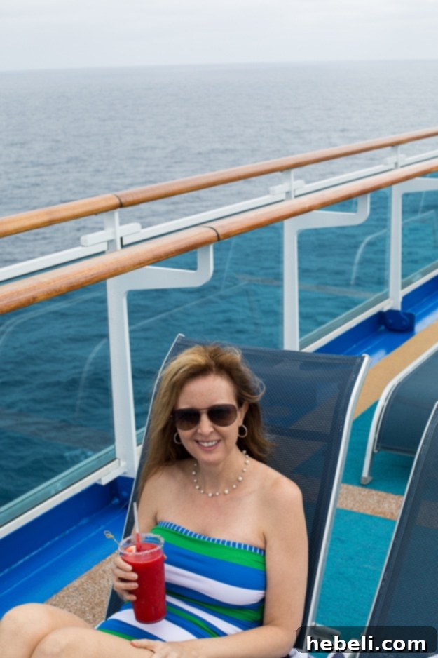 Aerial view of Ruby Princess from above