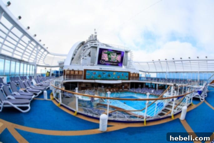 People enjoying Movies Under the Stars on Ruby Princess
