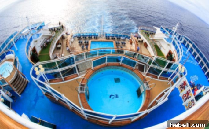 Ruby Princess aft decks with ocean view