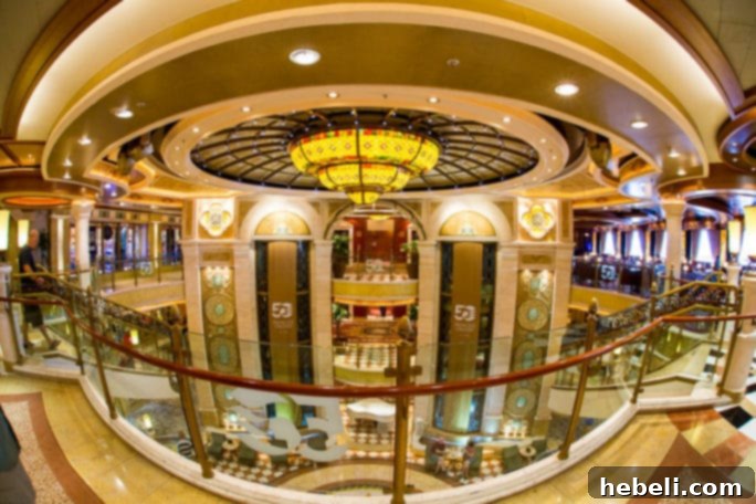 La Piazza, the heart of the Ruby Princess cruise ship