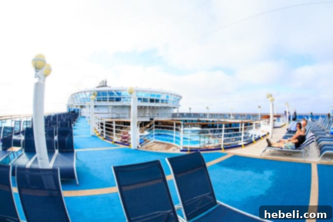 Ruby Princess pool deck on a sunny day