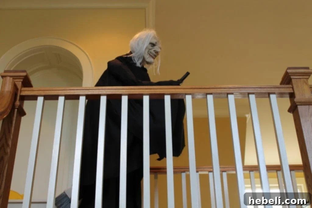 Witch's Brew Guacamole 4 A humorous image of a decorative broom hilda, a life-sized witch prop.