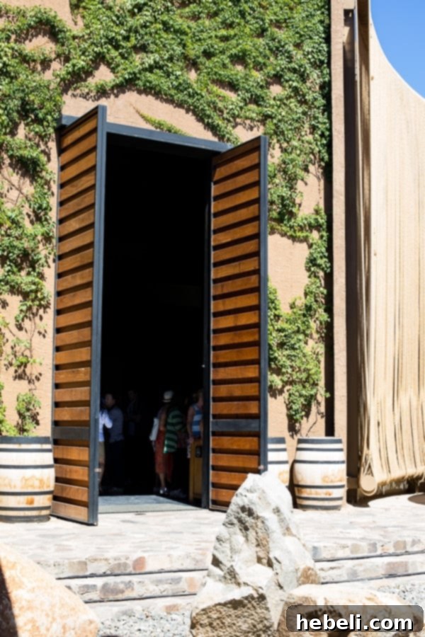 Ruby Princess Cruise Wine Excursion in Ensenada Mexico, emphasizing the scale and unique design elements.