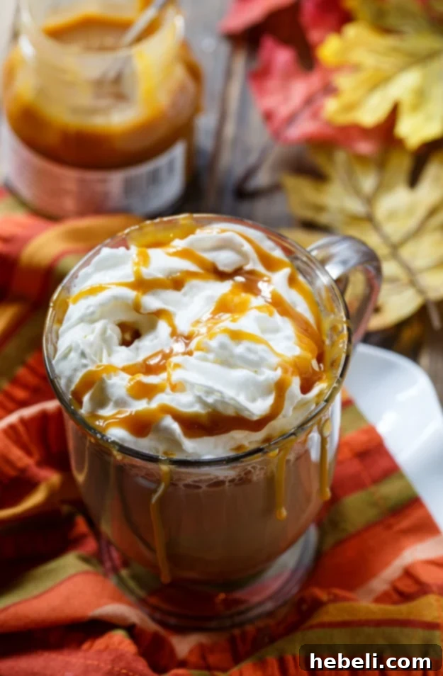 Caramel Sea Salt Latte 6 Another enticing photograph of a homemade Salted Caramel Latte, artfully prepared and ready for a comforting sip.