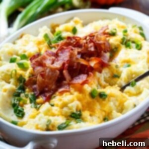 Loaded Mashed Potato Casserole, a comforting side dish.
