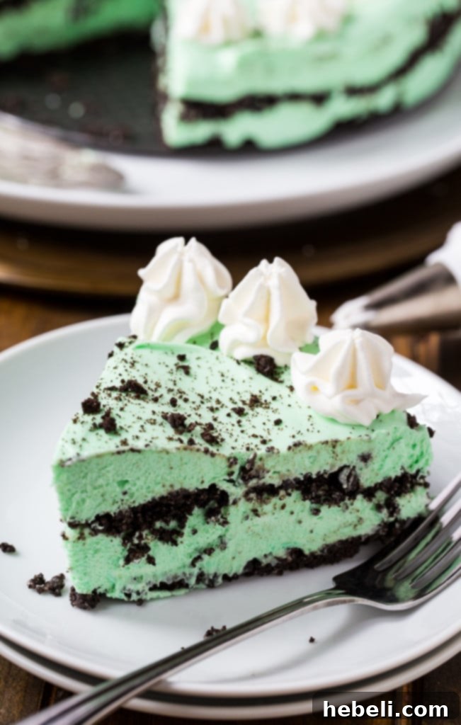 Close-up of key ingredients for No-Bake Grasshopper Cheesecake laid out for preparation