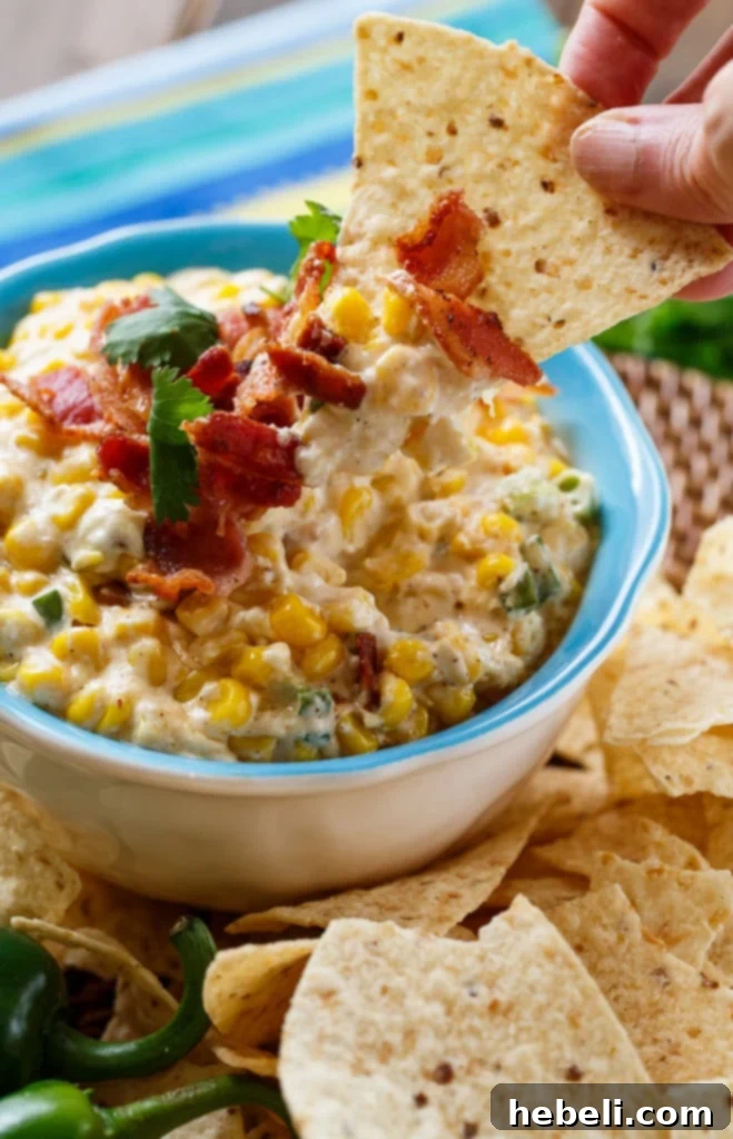 Cheesy Slow Cooker Corn Dip 5 Slow Cooker Corn Dip. Dump all ingredeints in the crock pot and 2 hours later you have a warm and creamy dip.