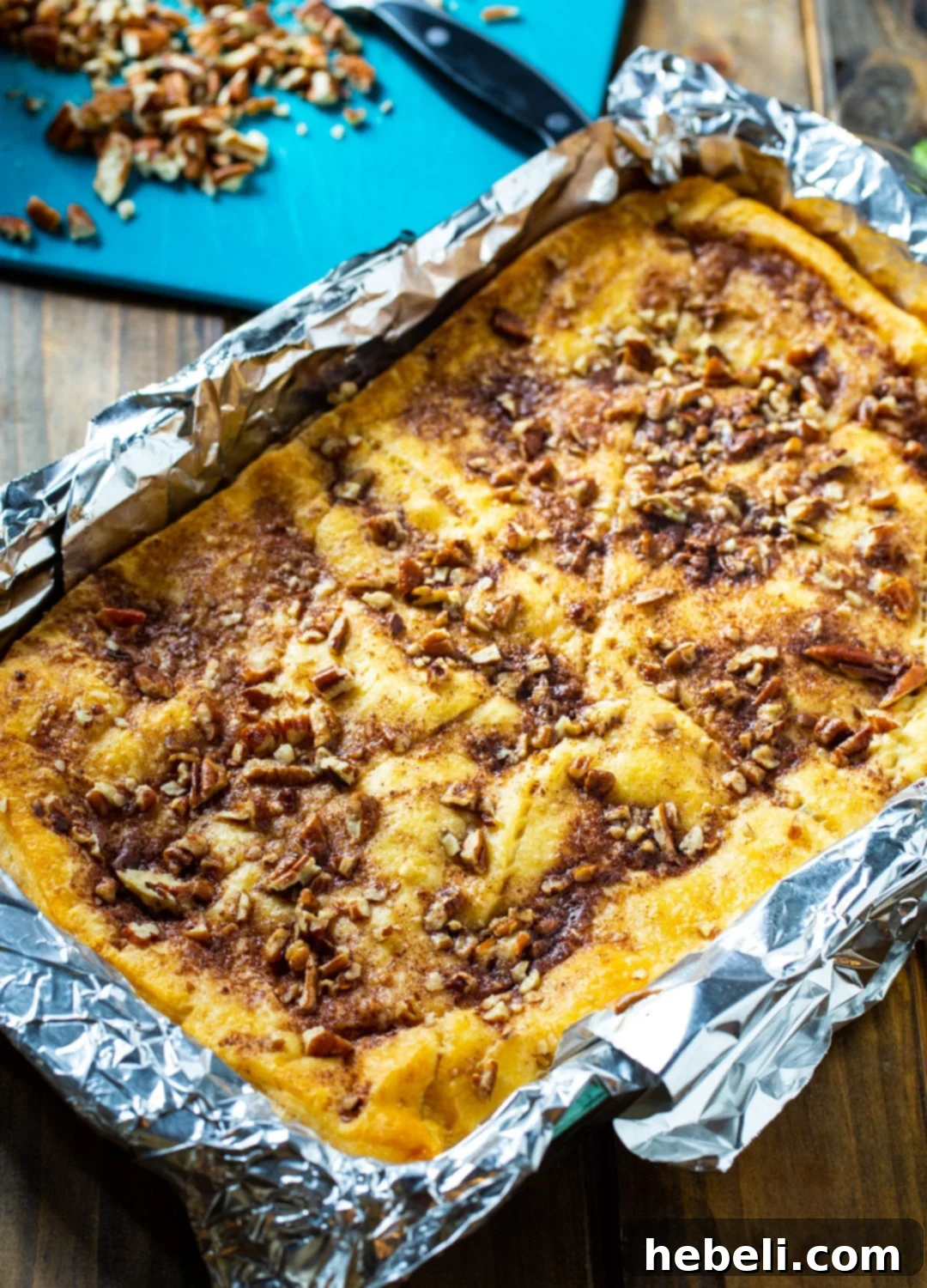 Cream Cheese Crescent Danishes in 9x13-inch baking dish before baking.