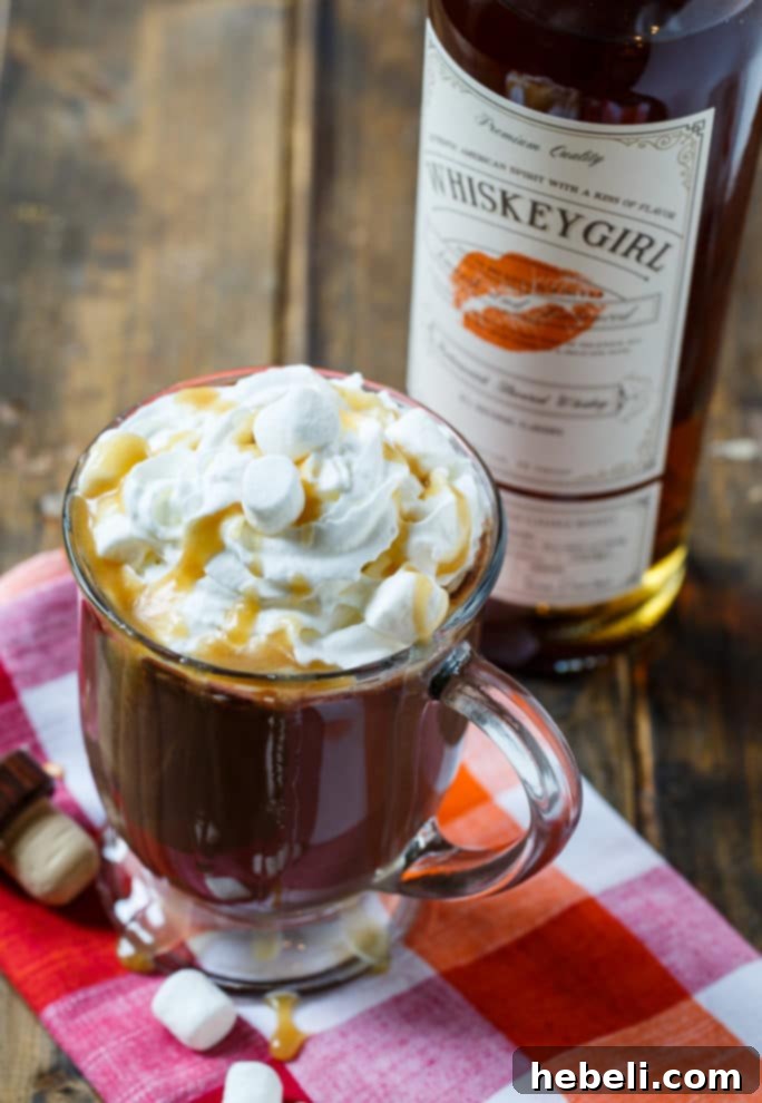 Butterscotch Whiskey Hot Chocolate- perfect for Valentine's Day