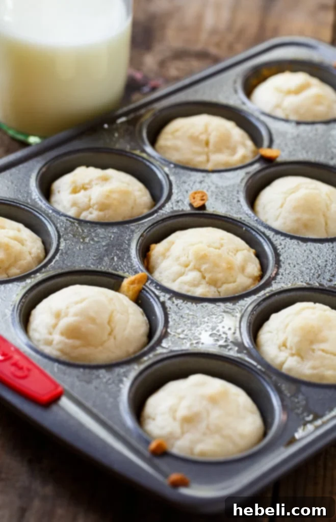 Close-up of baked Mayonnaise Biscuits, showcasing their light and airy texture.